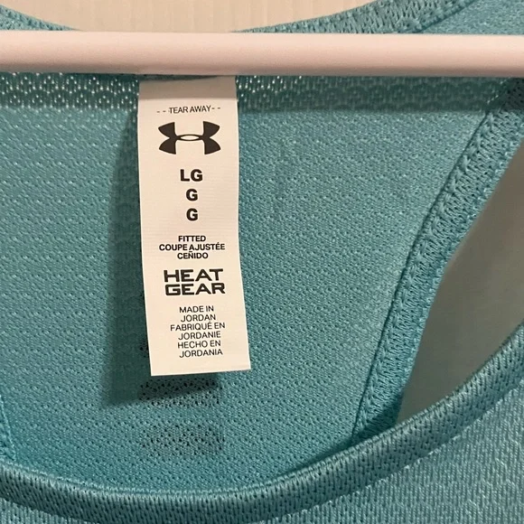 NWT Under Armour tank top aqua women’s L - Picture 2 of 4